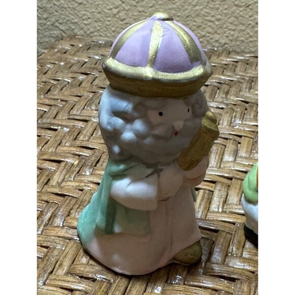 Hand-Painted Ceramic Nativity Scene Figurines Set Of 8 Pieces - Picture 2 of 10